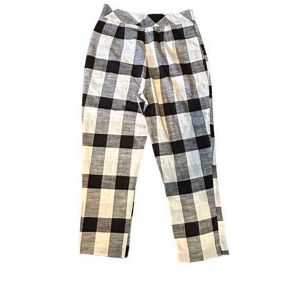 Free People pants Clear Skies Crop Pant - Black & White Bold Checks Size Small - Picture 4 of 6